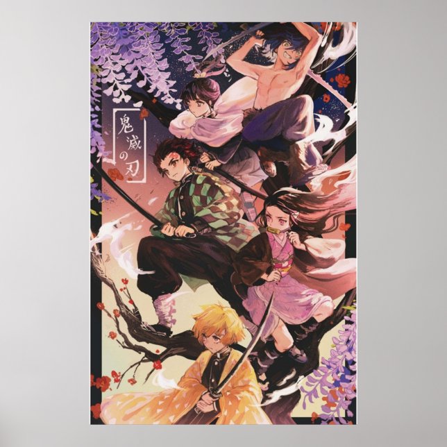 Demon Slayer Tanjirou Nezuko Zenitsu Inosuke Shin Poster (Vorne)