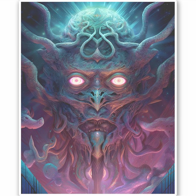 Demon Surreal Dark Fantasy Art Aufkleber (Vorderseite)