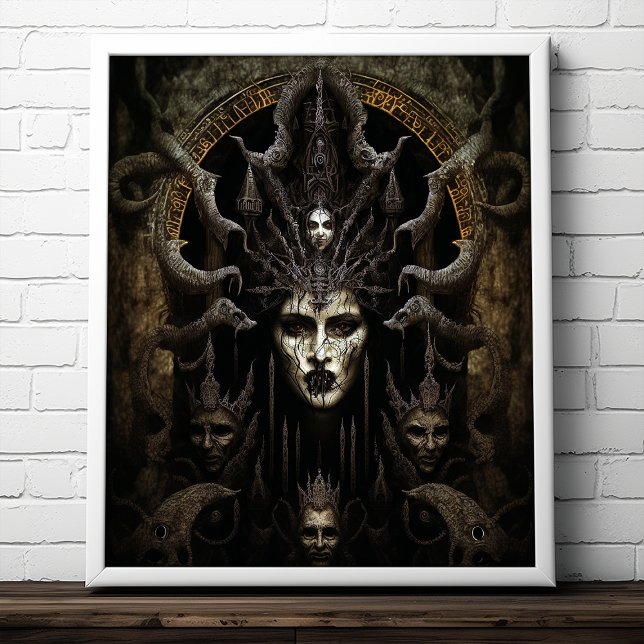Demon Woman Monster Horror Art Poster (Von Creator hochgeladen)