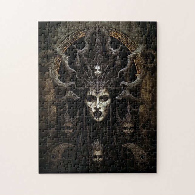 Demon Woman Monster Horror Art Puzzle (Vertikal)
