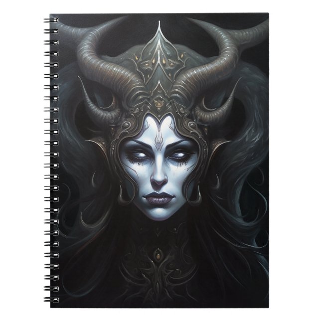 Demon Woman Queen Dark Fantasy Art Notizblock (Vorderseite)