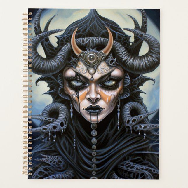 Demon Woman Queen Dark Fantasy Art Planer (Vorderseite)