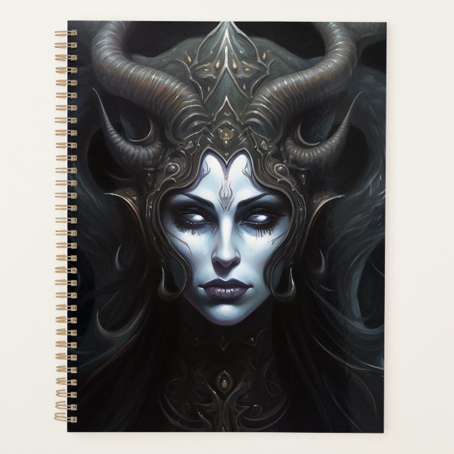 Demon Woman Queen Dark Fantasy Art Planer (Vorderseite)