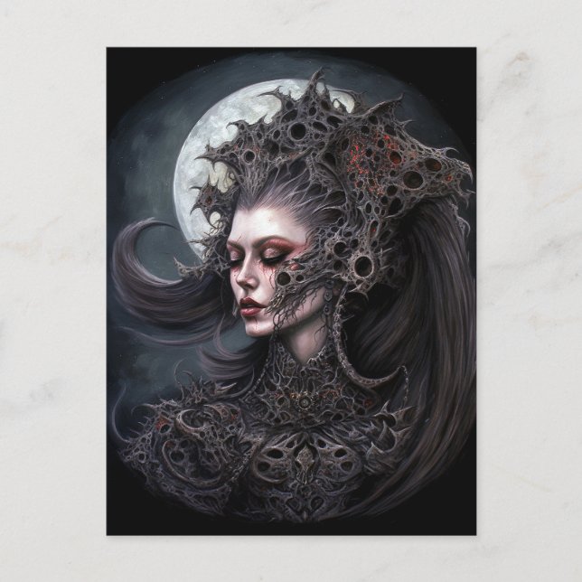 Demon Woman Queen Dark Fantasy Art Postkarte (Vorderseite)