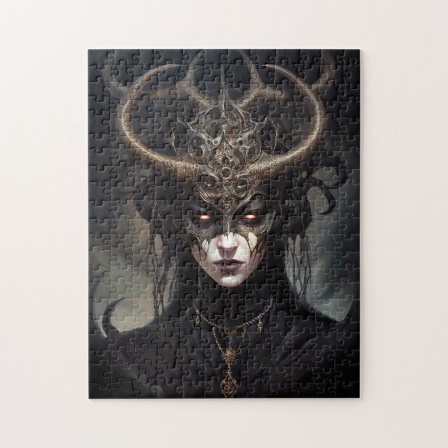 Demon Woman Queen Dark Fantasy Art Puzzle (Vertikal)