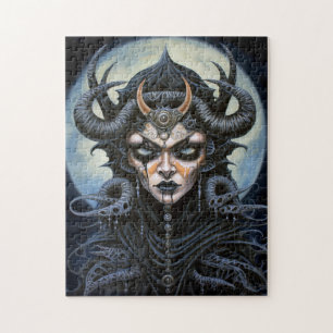 Demon Woman Queen Dark Fantasy Art Puzzle