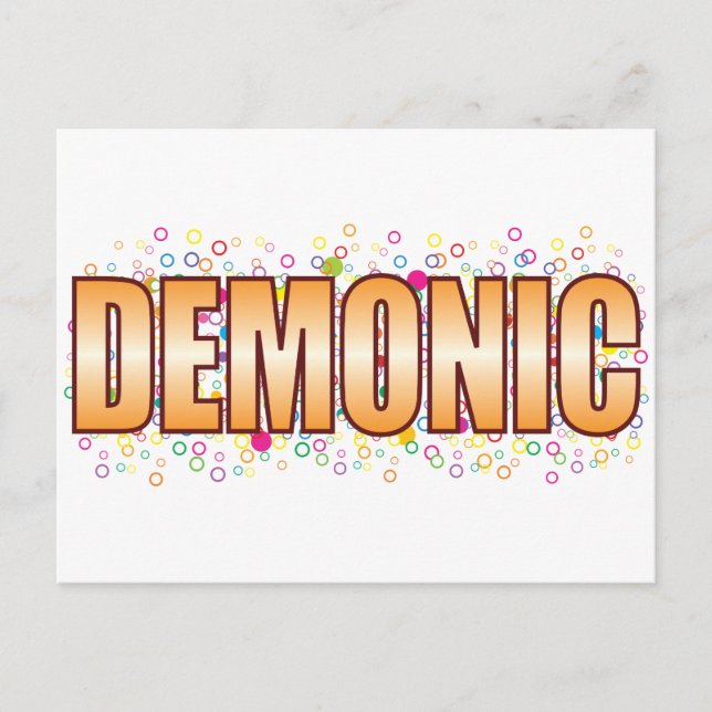 Demonic Buble Tag Postkarte (Vorderseite)