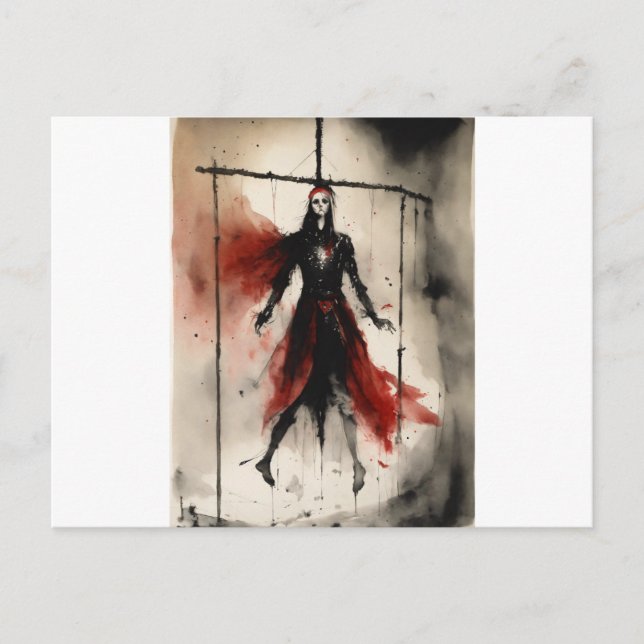 Demonic Circus Troupe Death Metal T - Shirt Postkarte (Vorderseite)