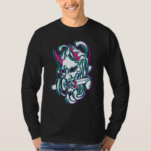 Demonic Fiend Cyber Goth Punk Ästhetik T-Shirt