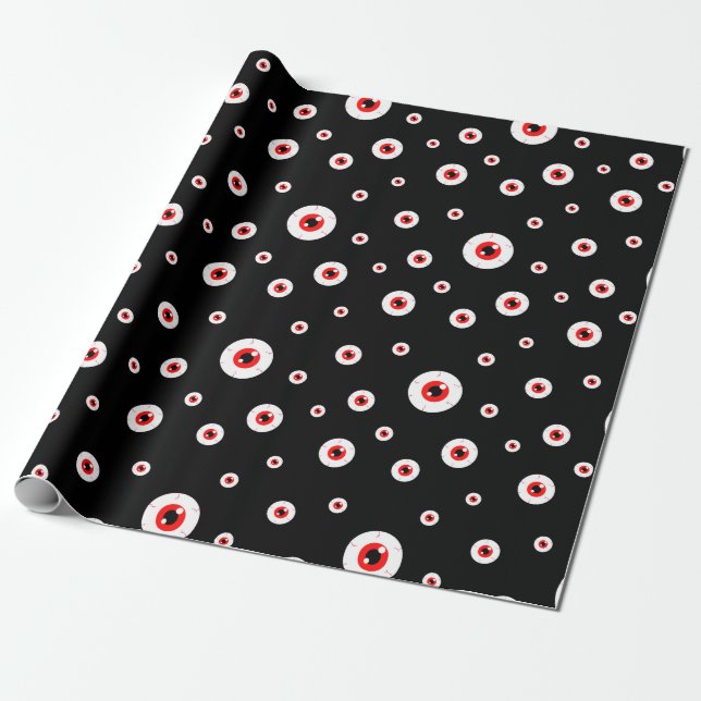 Demonic Red Eyeballs Geschenkpapier (Ungerollt)