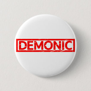 Demonische Briefmarke Button