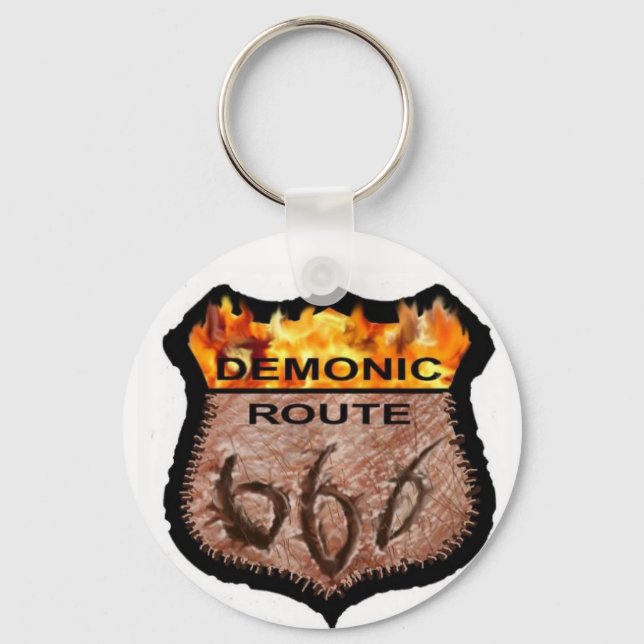 Demonische Route 666 Schlüsselanhänger (Vorderseite)