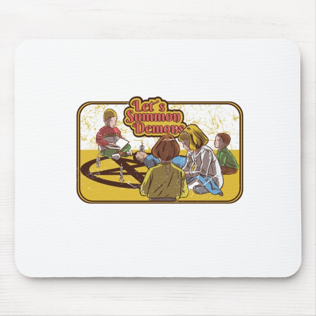 Demons Retro Vintager Horror beschreiben Mousepad (Vorne)