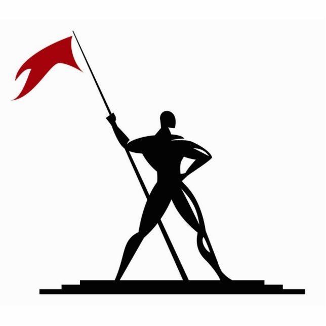 Demonstrant-Lord Press Logo Statue Freistehende Fotoskulptur (Vorne)