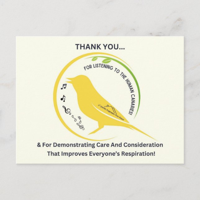 Demonstrating Care and Consideration Postkarte (Vorderseite)