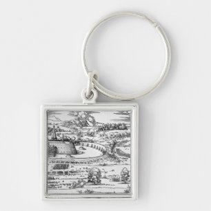 Demonstration von Verteidigungsmaßnahmen Schlüsselanhänger