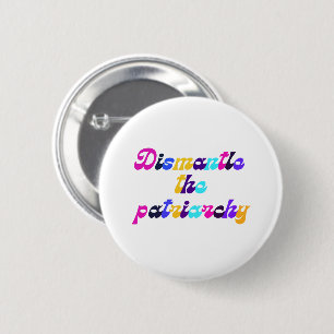 Demontage des Patriarchy Dark Rainbow Button
