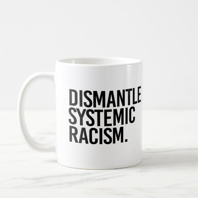 Demontage systemischen Rassismus Kaffeetasse (Links)