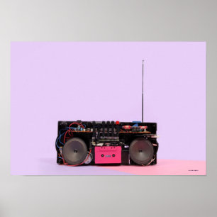 demontierbare tragbare Stereoanlage Poster
