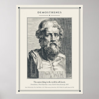 Demosthenes nach Rubens, gestochenes Brustbild, 16 Poster