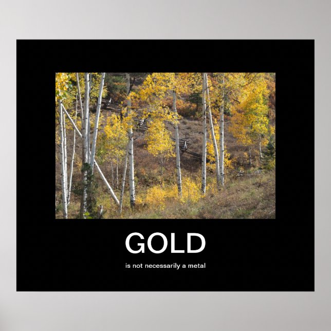 Demotivationspaket Gold Herbst Poster (Vorne)