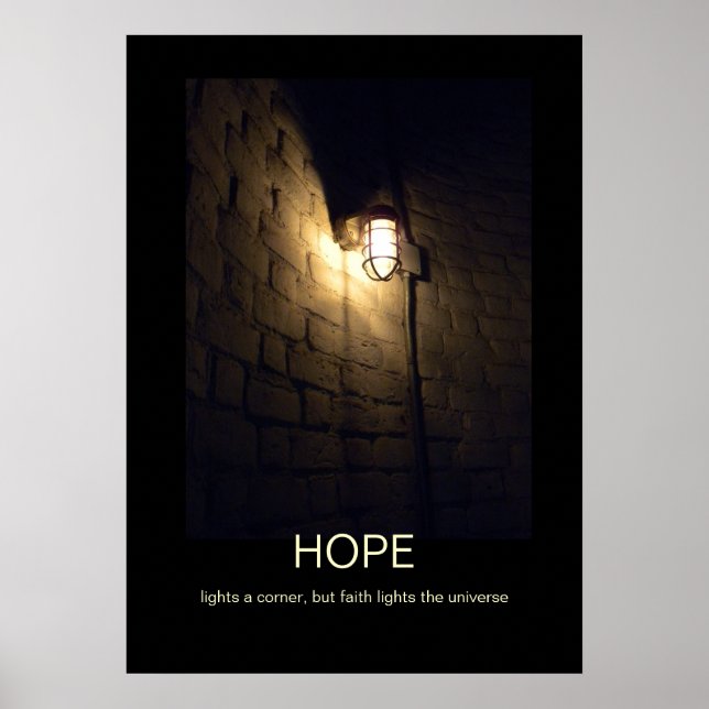 Demotivitäts-Plakat für Hoffnung und Glauben Poster (Vorne)