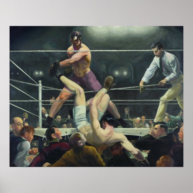 Dempsey und Firpo, George Bellows Poster (Vorne)