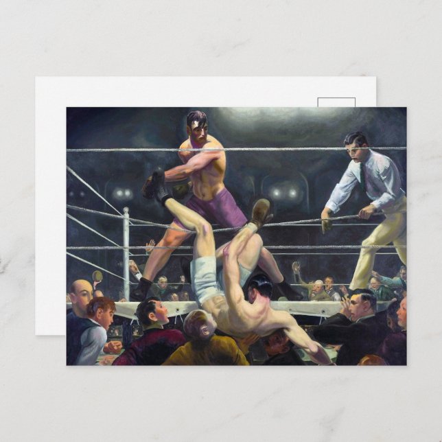 Dempsey und Firpo | George Bellows | Poster Postkarte (Vorne/Hinten)