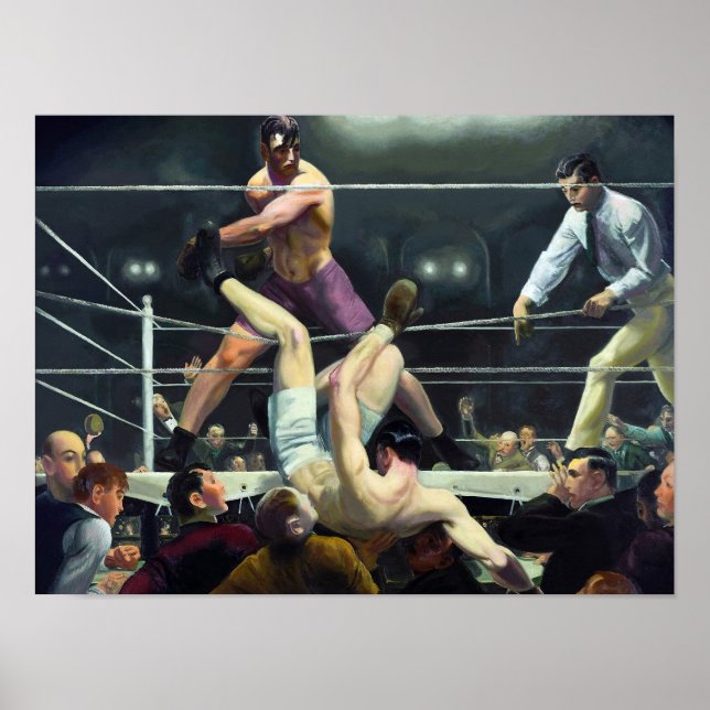 Dempsey und Firpo von George Bellows Poster (Vorne)