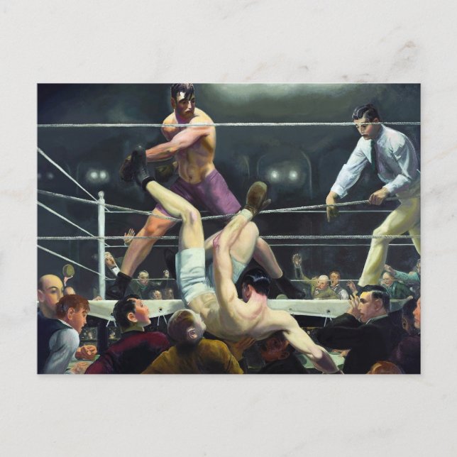 Dempsey und Firpo von George Bellows Postkarte (Vorderseite)