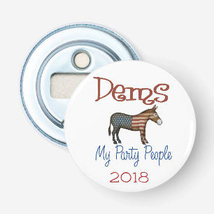 DEMS My Party Patriotic Donkey Design Flaschenöffner