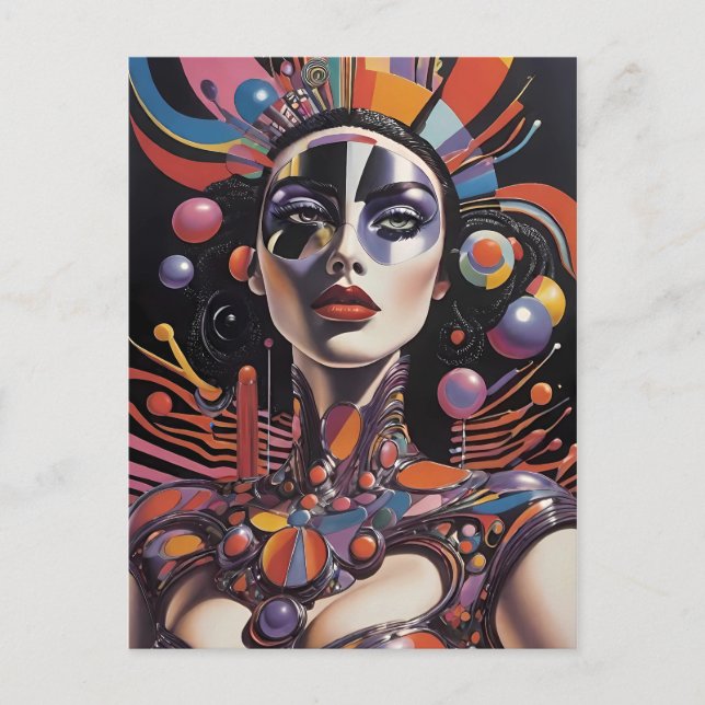 Demure AF - Ken Gage Surreal Art Postkarte (Vorderseite)