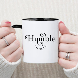 Demütiger Bibelvers christlicher Kaffeebecher Tasse
