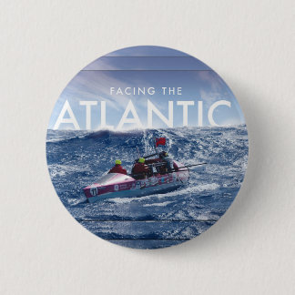 Den Atlantik gegenüberstellen - runden Knopf Button