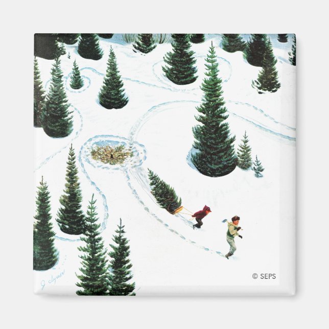 Den Baum fällen Magnet (Vorne)