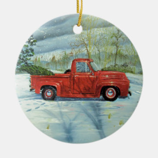 Den Baum zu Weihnachten abholen Keramik Ornament