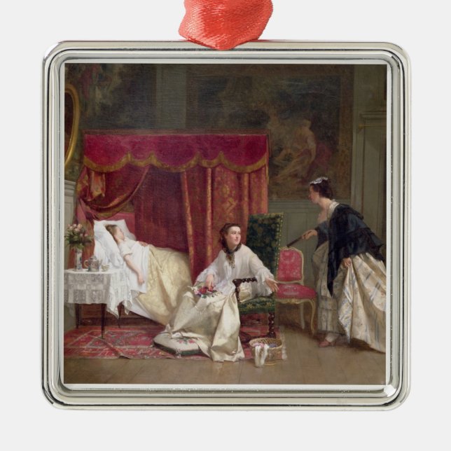 Den Besucher begrüßen, 1867 (Öl auf Leinwand) Ornament Aus Metall (Vorne)