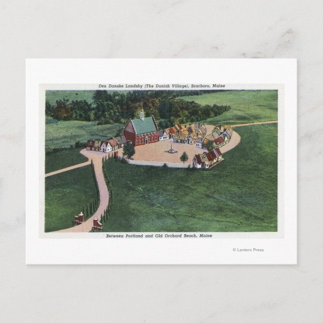 Den Danske Landsby (Dänisches Dorf) Postkarte (Vorderseite)