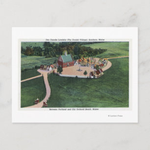 Den Danske Landsby (Dänisches Dorf) Postkarte