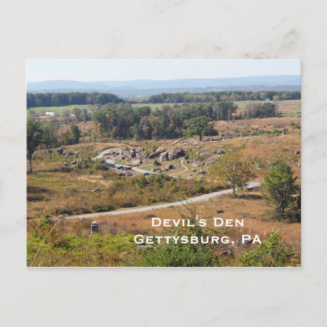 Den des Teufels in Gettysburg Postkarte (Vorderseite)