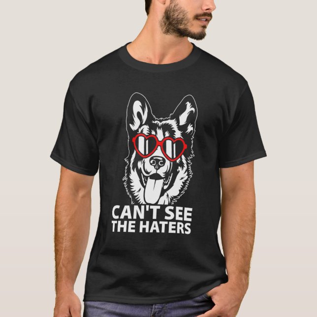 Den deutschen Schäferhund mit Brille nicht sehen T-Shirt (Vorderseite)