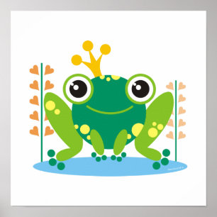 den Frosch frittieren Poster
