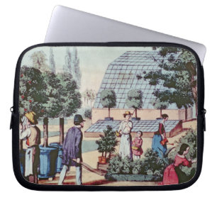 Den Garten neigen, c.1860 (Farbstich) Laptopschutzhülle