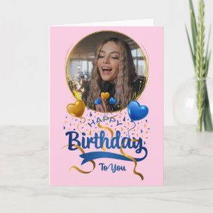 Den Geburtstag von Happy an Ihre geklappte Karte a