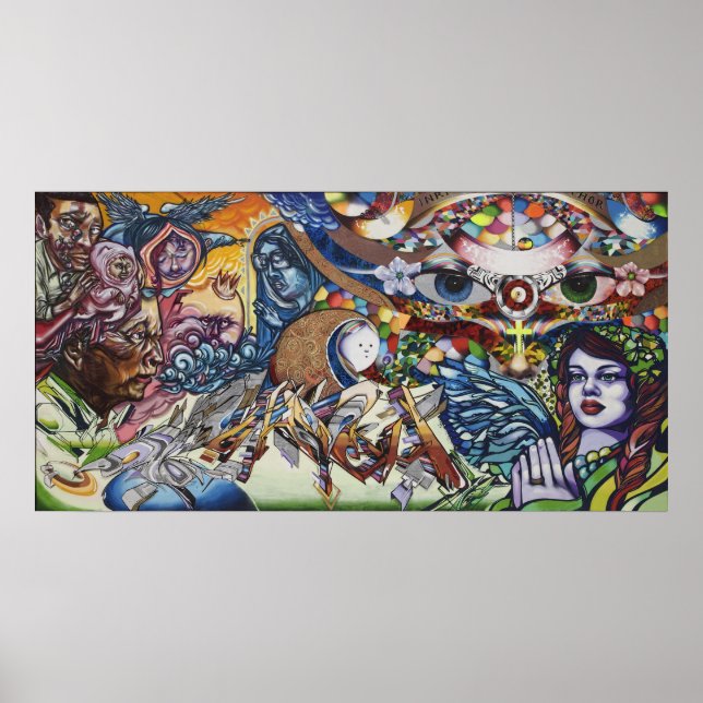 Den Glauben an die Leinwand zum Ausdruck bringen Poster (Vorne)