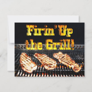 Den Grill anfeuern! GRILLEN Party Einladung