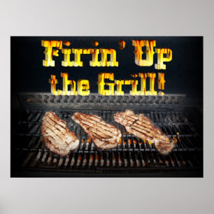Den Grill anfeuern! Poster