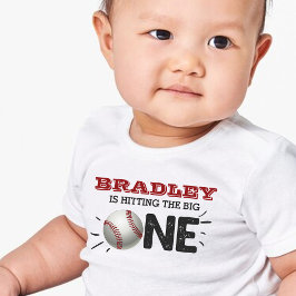 Den Großen treffen | Baseball 1. Geburtstag Baby T-shirt