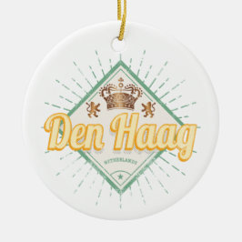 Den Haag City Netherlands Retro Holland Vintag Keramik Ornament