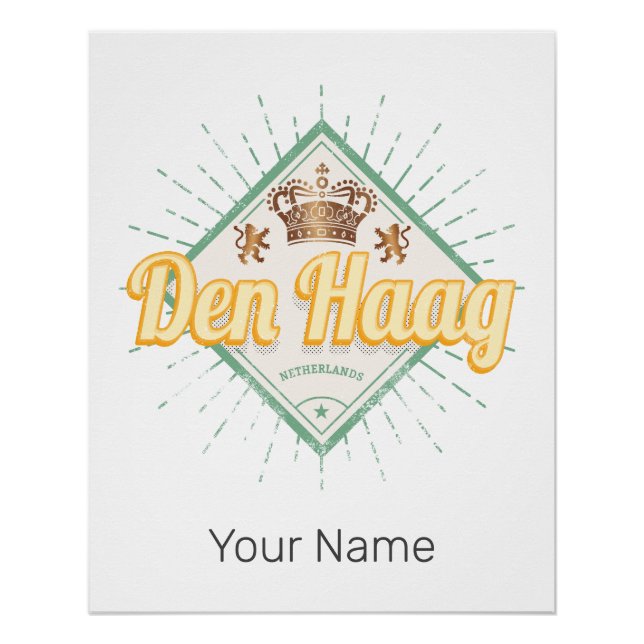 Den Haag City Netherlands Retro Holland Vintag Poster (Vorderseite)